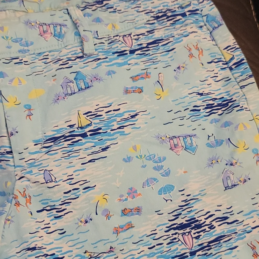 Old navy pixie shorts beach print sz 6 - Picture 3 of 7